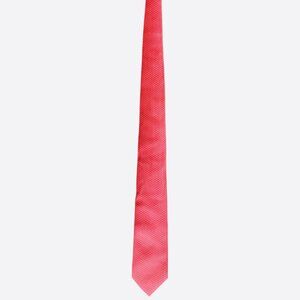 Hermes Red Geometric Print Silk Tie